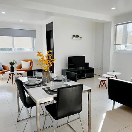 Full Apartment 15 Min From Airport, Coyoacan, Foro Sol